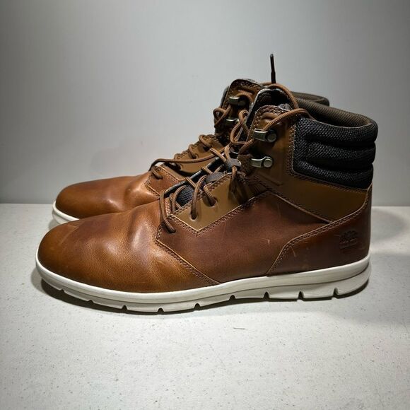Timberland Mens ReBOLT  Size 11,5 Brown  Leather Ankle Boots Defender Mid Hiker - Picture 4 of 8
